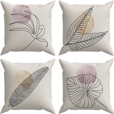 Evdek Abstract 4’lü Kırlent Kılıfı DS24