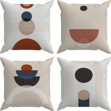 Evdek Geometric 4'lü Kırlent Kılıfı DS32