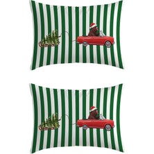 Evdek Christmas Çift Taraflı Dikdörtgen Kılıfı Ds8