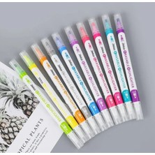 Fosforlu Kalem Seti 10 Lu Çift Başlıklı Rengarenk Kaliteli Kalem Seti Okul Öncesi Öğrenci Hediyesi