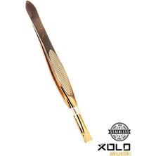 Gold Düz Uçlu Cımbız Lazer Kesim 9 cm Uzunlukta Profesyonel Kalite