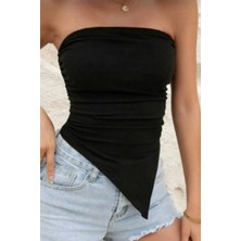 Asimetrik Bluz Straplez Bluz Basic Bluz Şık Bluz