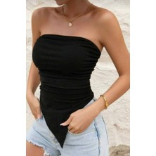 Asimetrik Bluz Straplez Bluz Basic Bluz Şık Bluz
