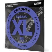 D'addario ECG25 Elektro Gitar Tel Seti, Chromes, Light Gauge (12-5