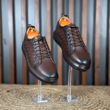 Iç Dış Naturel Deri Ip Çizgi Detaylı Ayakkabı M1234