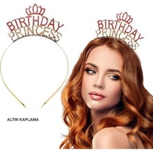Birthday Princess Kristal Taç – Altın Kaplama