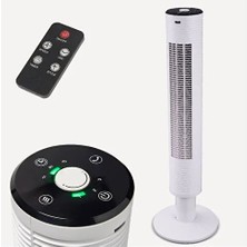 Kule Tipi Kumandalı Vantilatör Beyaz 45 Watt