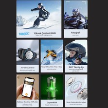 Q28 Wifi Kameralı Motosiklet Kask Kulaklık Interkom Bluetooth  Sd Kart Destekli Su Geçirmez Intercom