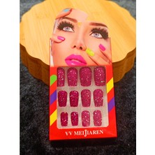 Monalisa Home Lüks Simli Figürlü Takma Tırnak