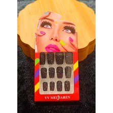 Monalisa Home Lüks Simli Figürlü Takma Tırnak