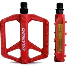Heugers Gineyea Pedal M908 Plastik Reflektörlü Trial Bmx Geniş Kırmızı Pedal