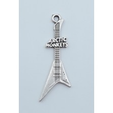 Arctic Monkeys Elektro Gitar Gümüş Kaplama Kolye Ucu