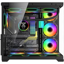 Alpha Elite 7x Argb Fan Kumanda ve Kontrolcü Atx Boş Bilgisayar Kasası Siyah