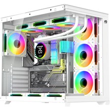 Alpha Elite 7x Argb Fan Kumanda ve Kontrolcü Atx Boş Bilgisayar Kasası Siyah