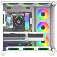 Sirius White Argb Panel 7x Fan Kumanda ve Kontrolcü Atx Boş Bilgisayar Kasası Beyaz