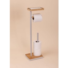 The Mia Tepsili Tuvalet Kağıdı Standı Gri GLV0758