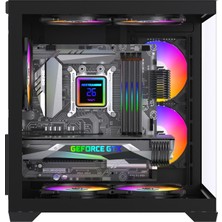 Orion Cube 5x Tuştan Değişen Rgb Fanlı M-Atx Boş Bilgisayar Kasası Siyah
