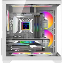 Orion Cube 5x Tuştan Değişen Rgb Fanlı M-Atx Boş Bilgisayar Kasası Beyaz