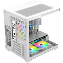 Orion Cube 5x Tuştan Değişen Rgb Fanlı M-Atx Boş Bilgisayar Kasası Beyaz