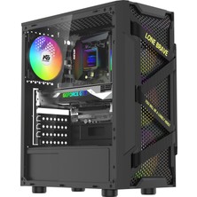 Vegax 4 Adet Rgb Fanlı Atx Tuştan Değişen Boş Bilgisayar Kasası