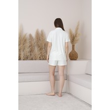 5 Düğme Kısa Şort Pijama Takımı