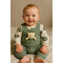 Oyuncak Ayılı Bebek Tulum Takımı – 2’li Zıbın ve Tulum Seti | 3-6-9 Ay