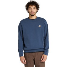 Timberland Tree Logo Patch Crewneck Erkek Mavi Sweatshirt TB0A6HHKEYO1