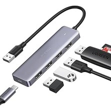 Belirtilmemiş Ugreen 4 Portlu USB 3.0 Hub USB Çoklayıcı Adaptör Çok Yönlü Kullanım İçin Ergonomik Tasarım