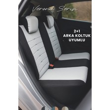 Honda Hr-V 2015–2024 Verona Serisi Raşel Gri Siyah Koltuk Kılıfı