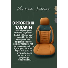 Skoda Fabia 2014–2021 Verona Serisi Raşel Taba Siyah Koltuk Kılıfı