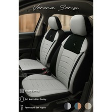Tofaş Fiat Albea 2002–2012 Verona Serisi Raşel Gri Siyah Koltuk Kılıfı