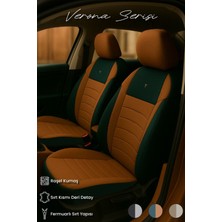 Mercedes G Kısa Kasa (W460/463) 1979–2013 Verona Serisi Raşel Taba Siyah Koltuk Kılıfı