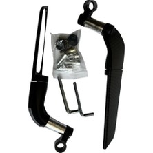H2 Katlanır Ayna Takımı Gidon Bağlantılı 8/10 mm Gri