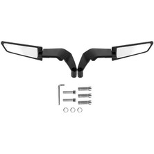 H2 Katlanır Ayna Takımı Gidon Bağlantılı 8/10 mm Gri
