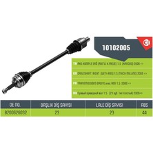 ANKA10102005 - Aks Sağ Komple Absli Kangoo 06>08 Clıo 1.5 Dcı 06> Kalın Freze Iç Freze 23-Dıs Freze 23-Uzunluk 724-ABS Halka Sayısı 44