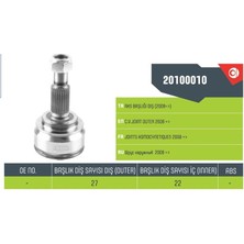 ANKA20100010 - Aks Kafası Kangoo Iıı 08> Dış Freze 27-Iç Freze 22