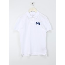 Gap Düz Beyaz Erkek Çocuk Polo T-Shirt 843607001