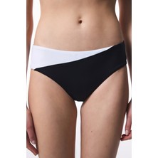 Siyah Beyaz Gina Hipster Bikini Altı