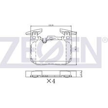 ZEGEN-ZEG1491-00 - Fren Balata On Bmw 3 Serısı (F30) 316 I - 316 D - 318 I - 320 D - 320 I 11- / 1 Serısı (F20,F21) 114 I - 116 I - 116 D - 118 I - 118 D 10-/ I8 (I12) Hybrıd 14-20/