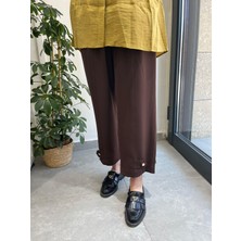 Yusuf Özdemir Beli Lastikli Paraşüt Detaylı Pantolon Kahve 1547