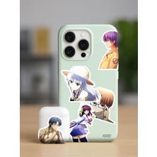 Zipzap Angel Beats Anime Telefon Laptop Bullet Journal Yapışkanlı Folyo Sticker Paketi (20 Adet)