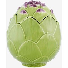 Bordallo Pinheiro Artichoke Yeşil Seramik Saklama Kabı 17 Cm