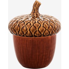 Bordallo Pinheiro Gudrun Kahverengi Seramik Saklama Kabı 11,5 Cm