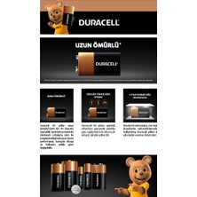 Duracell Alkalin 9 Volt Pil 6LR61/MN1604