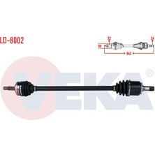 VEKA-LD-8002 - Komple Aks Sag On Lada Samara 1500 6 Bılyalı Tıp Uzunluk 842MM 1986-1994