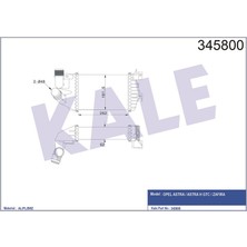 KALE-345800 - Turbo Radyatörü Opel Astra H 1.3/1.7/1.9cdtı 05=> [brazıng] [262X181,5X62]