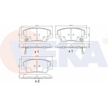 AP-05P2032 - Fren Balata On Ikazlı Hyundaı Elantra 1.6 D-Cvvt 2011-2015 / Kıa Cerato 1.6 Crdı 2016- / Kıa Cerato 1.6 Mpı 2016-