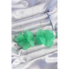 Sinerji Shop Pirinç Yeşil Renkli Flora Küpe - TJ-BKP9262