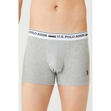 U.S. Polo Assn. Erkek Kırmızı - Gri Melanj - Lacivert 3'lü Boxer 80431