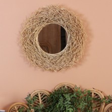 Mylamp Halo Doğal Rattan Ayna 80 cm